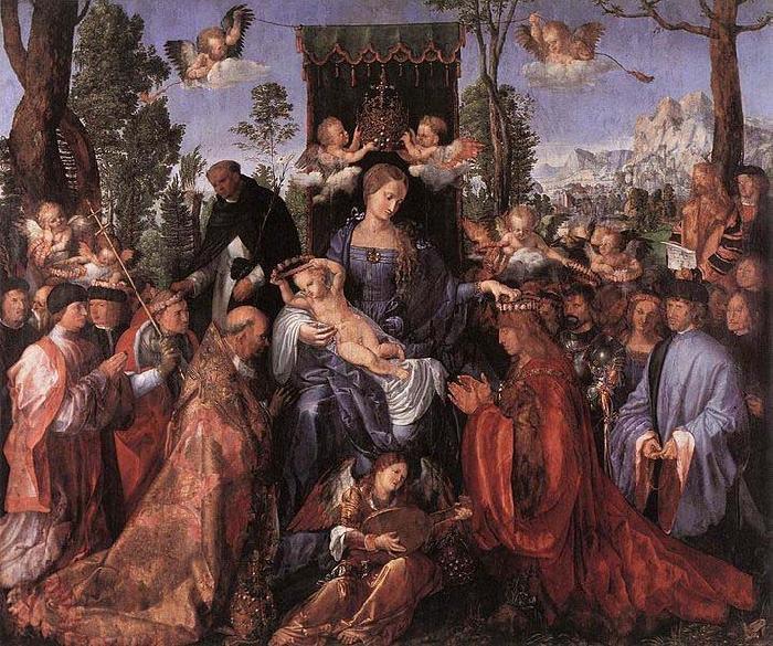 Albrecht Durer Feast of the Rose Garlands oil painting image